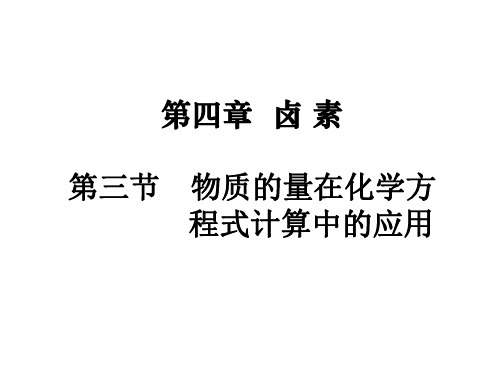 高一化学卤素