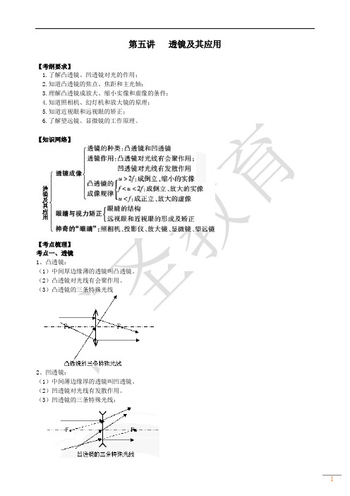 第五讲  透镜及其应用