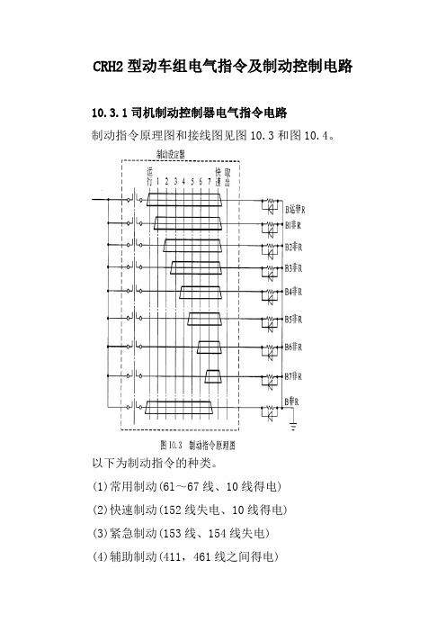 CRH2型动车组电气指令及制动控制电路