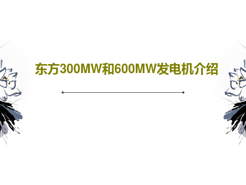 东方300MW和600MW发电机介绍PPT文档48页