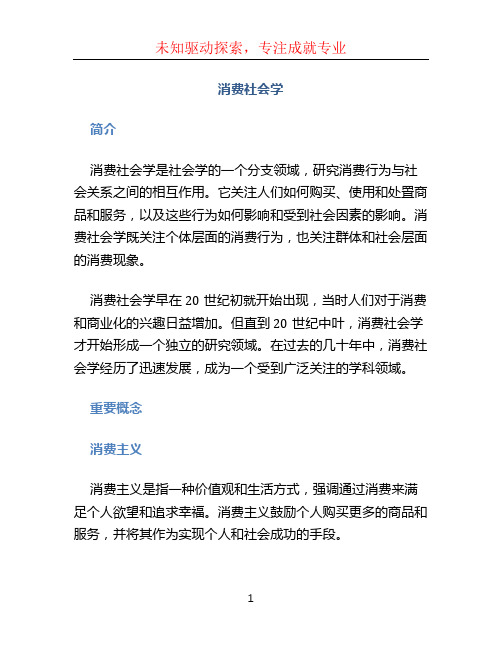 消费社会学