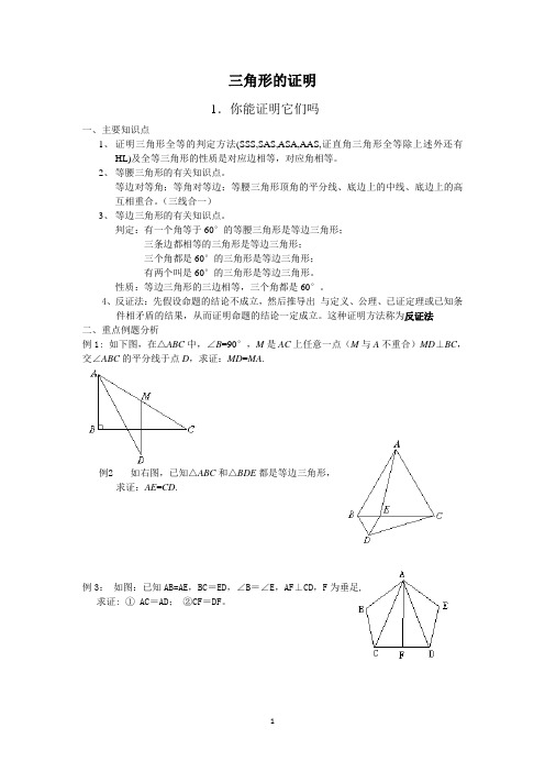 三角形的证明详细