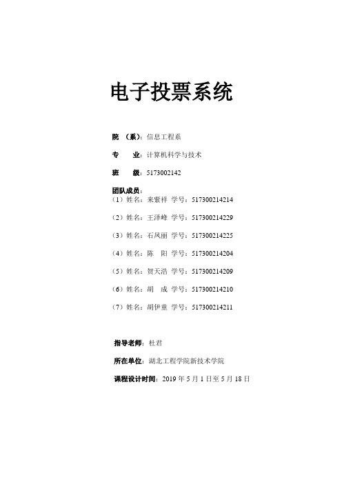 电子投票系统