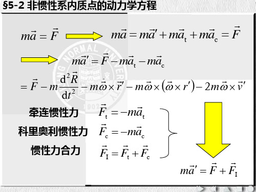 非惯性系内质点的动力学方程