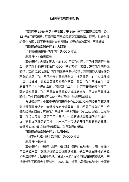 互联网成功案例分析