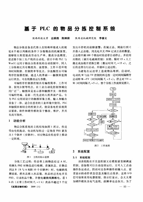 基于PLC的物品分拣控制系统