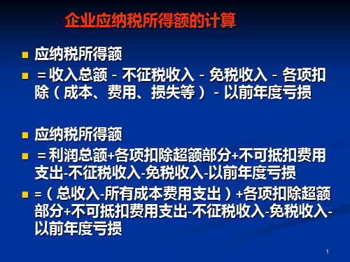 企业所得税的计算PPT课件