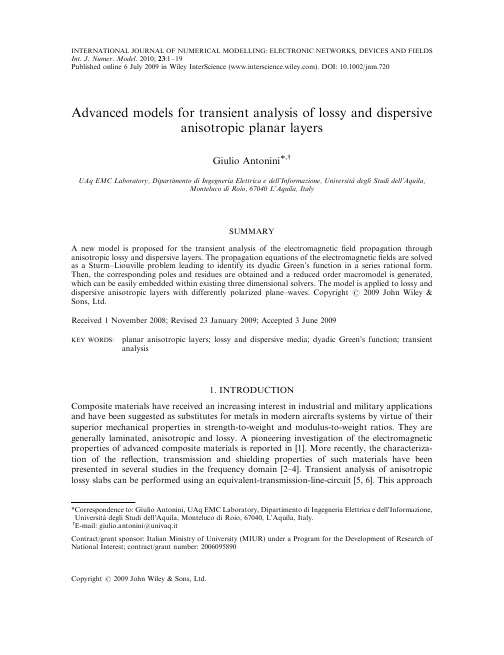 International Journal of Numerical Modelling