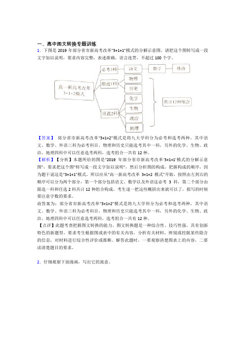 备战高考语文 图文转换 培优易错试卷练习(含答案)含详细答案