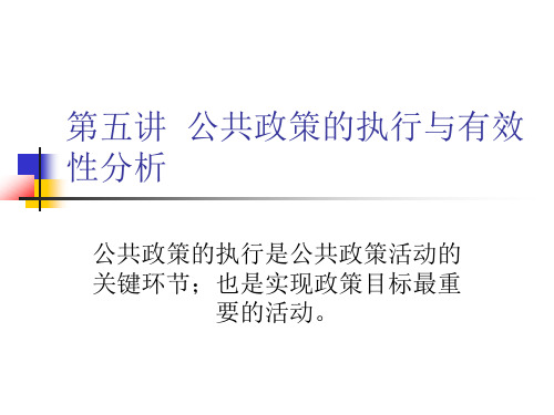 公共政策的执行与有效性分析