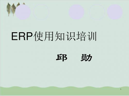 ERP使用知识培训课件PPT课件( 48页)