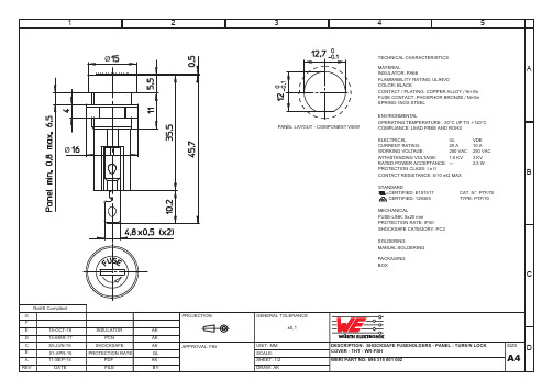 杰克顿电器 SHOCKSAFE 熔断器面板说明书