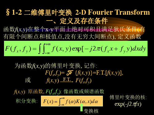 信息光学05-二维线性系统分析1-傅里叶变换