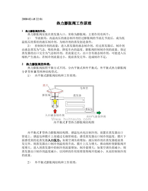 热力膨胀阀工作原理