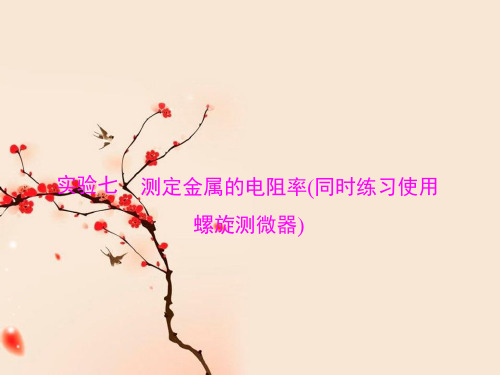 2021届高考物理一轮复习-专题七 实验七 测定金属的电阻率(同时练习使用螺旋测微器) (共57张PPT)