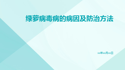 绿萝病毒病的病因及防治方法