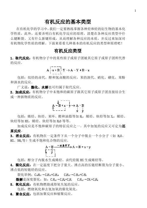 有机反应基本类型