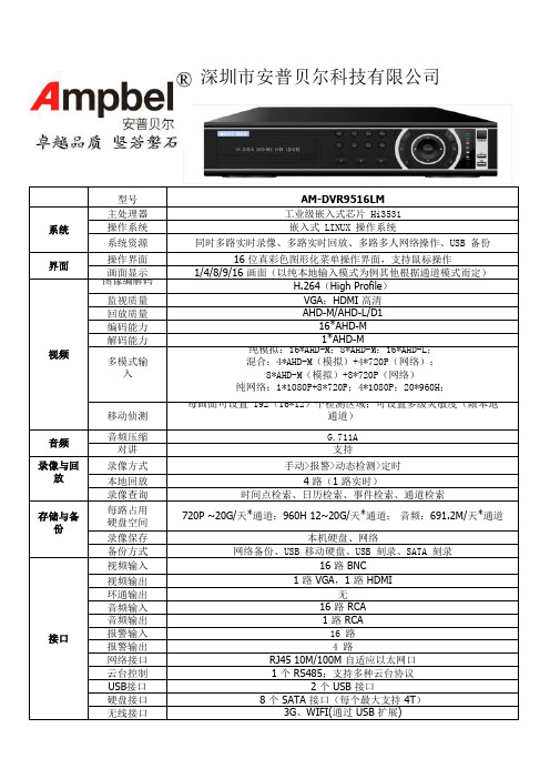 AHD录像机16路8盘位中文