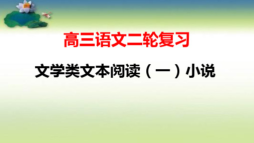 高考语文专题复习   文学类文本阅读——小说 (共56张PPT)