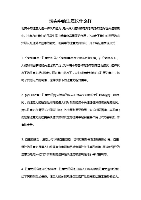 现实中的注意长什么样