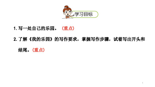 人教版部编版四年级语文下册习作一我的乐园完美版课件