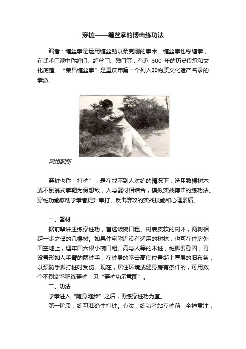 穿桩——缠丝拳的搏击练功法