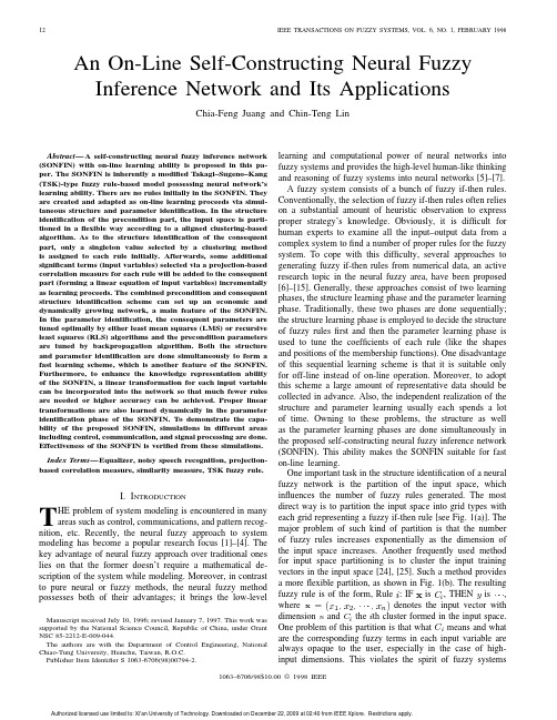 An on-line self-constructing neural fuzzy inference network and its applications