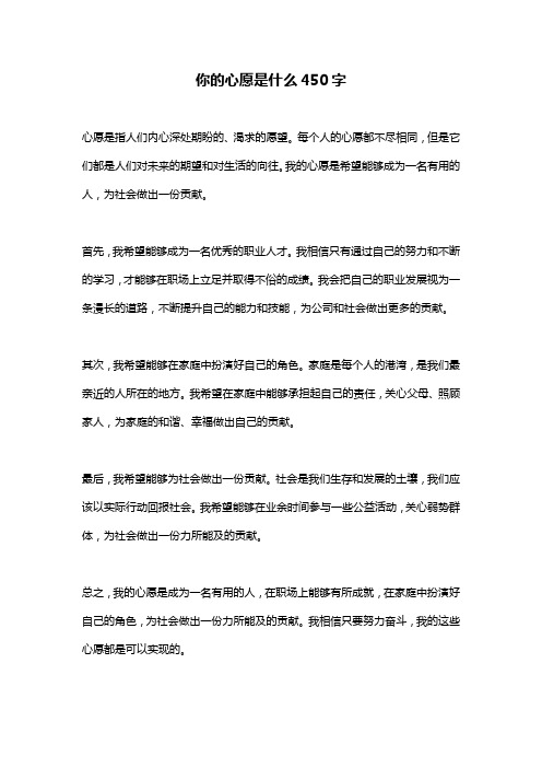 你的心愿是什么450字