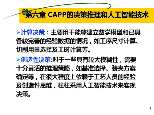 六章CAPP的决策推理和人工智能技术