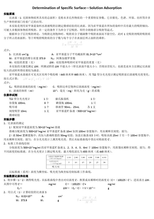 比表面积测定