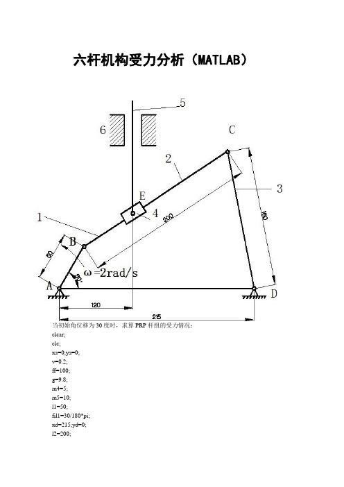 六杆受力分析