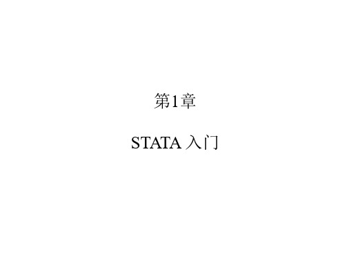 STATA 简介