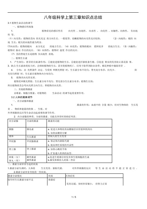 八年级科学上第三章知识点总结