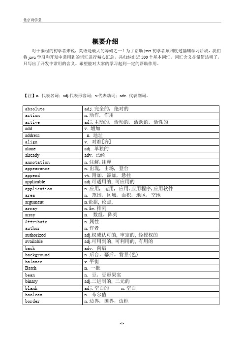 java基本词汇和eclipse快捷键