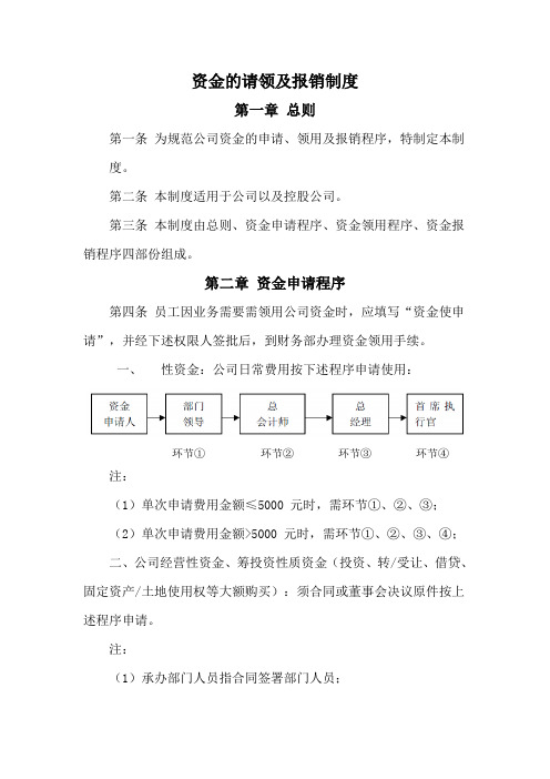 资金的请领及报销制度