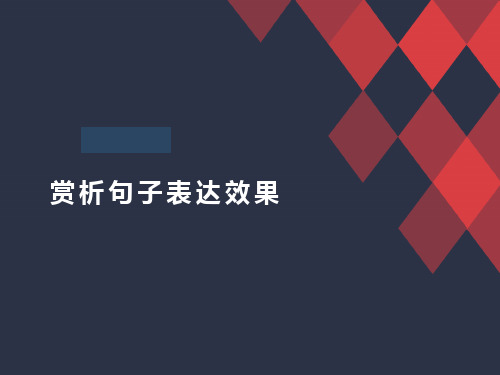 高考语文复习-赏析句子的表达效果 课件27张