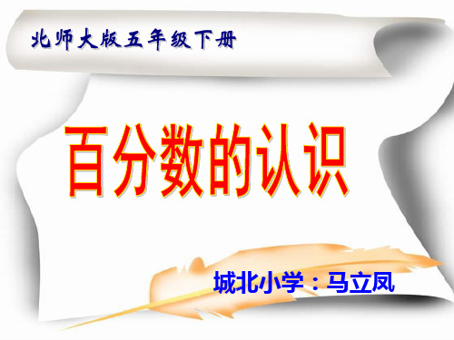 3百分数的认识