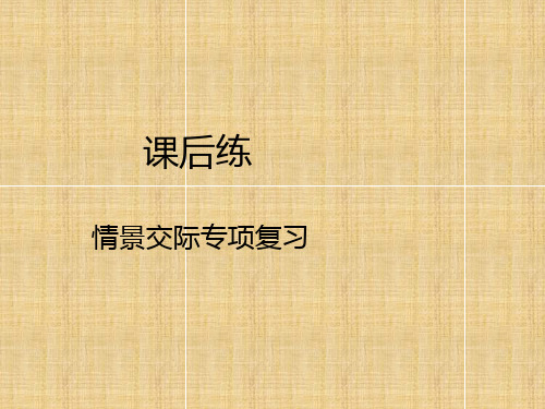 六年级下册英语习题课件-情景交际专项复习_人教(PEP)(2014秋)(共16张PPT)