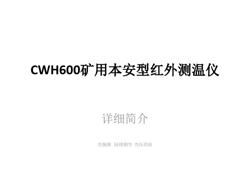 CWH600矿用本安型红外测温仪