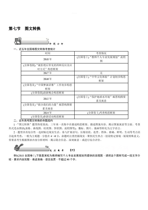 2020版《名师导学》高考语文总复习讲义：第一单元 第七节 图文转换 含答案