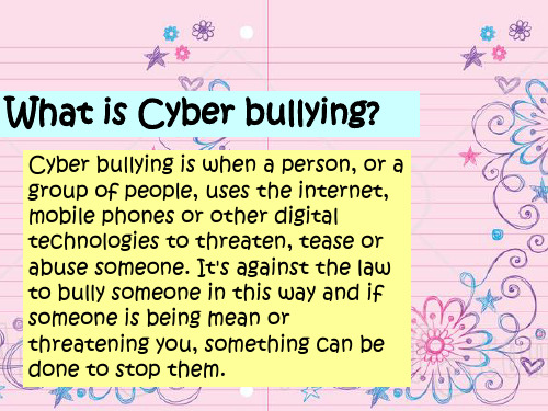 cyber bullying 2网络欺凌介绍