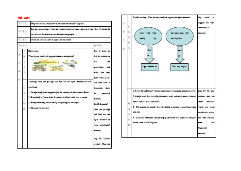 高一英语(Book1Unit4)学案 新人教版 学案