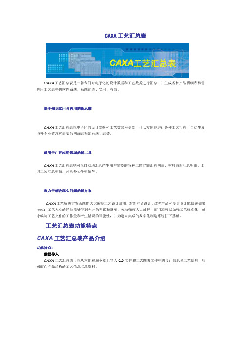 caxa工艺汇总表.doc