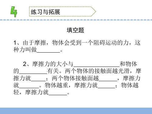 4.苏教版小学科学四年级下册第四单元第4课摩擦力的秘密课件