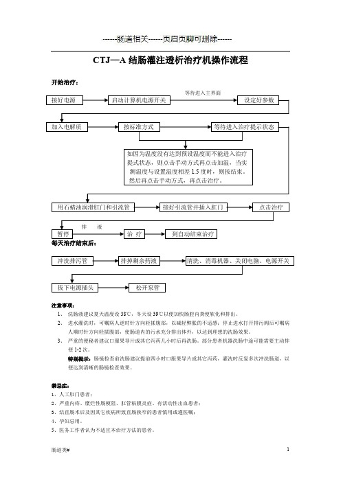 结肠透析操作流程(医学治疗)