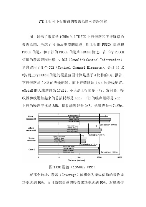 LTE上行和下行链路的覆盖范围和链路预算