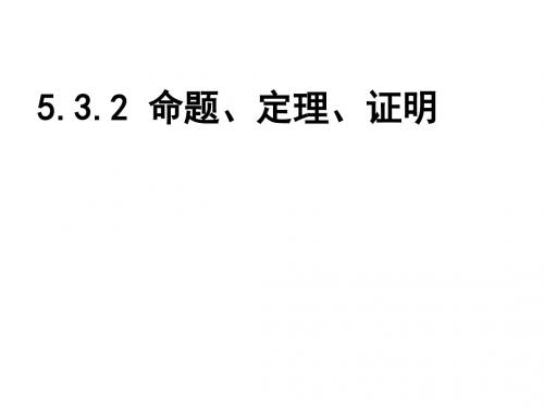 5.3.2 命题、定理、证明