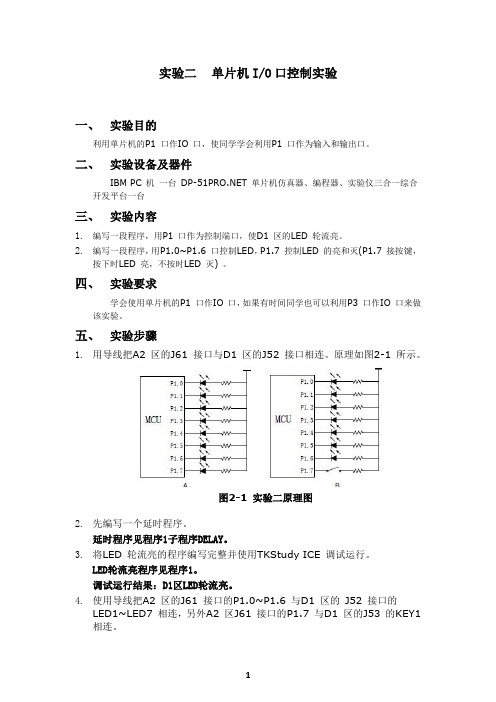 单片机实验报告