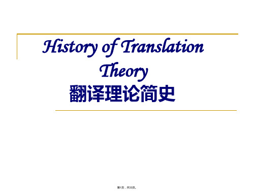 History-of-translation-theory-翻译简史