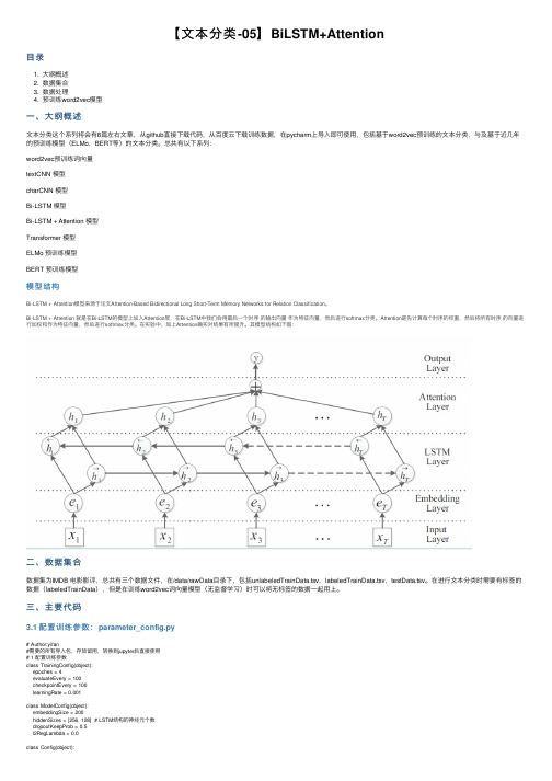 【文本分类-05】BiLSTM+Attention